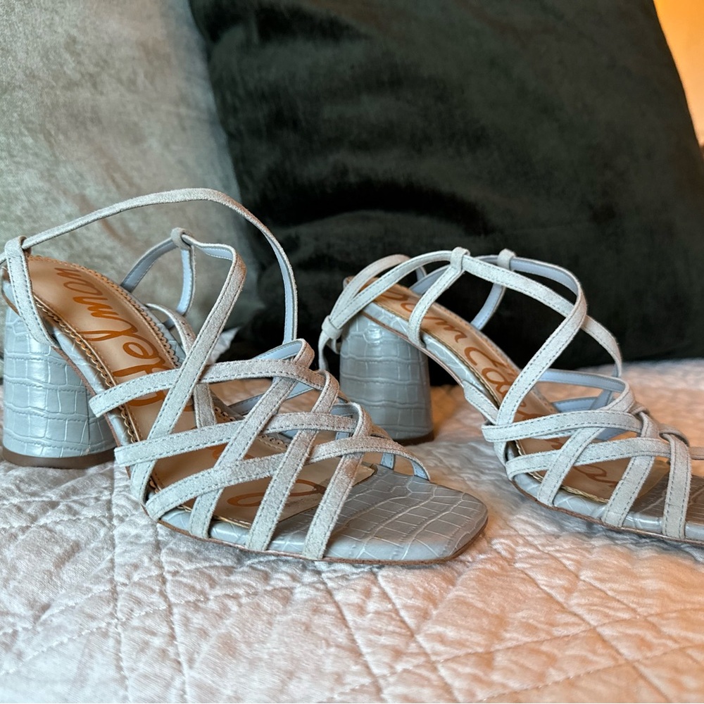 Sam Edelman Daffodil Sandal - Size 8 - Powder Blue Leather